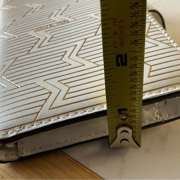 Michael Kors Cream and Gold Wristlet